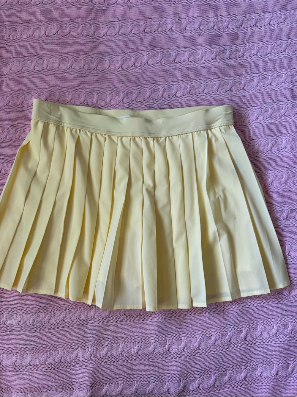 No Boundaries Light Yellow Pleated Skort